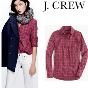 J. Crew Tartan Plaid Popover Size 8